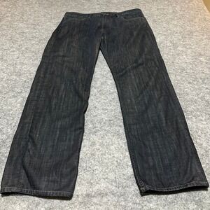 Burberry Brit Jeans Mens 36x32 Cavendish Dark Wash Designer Denim Logo Tab